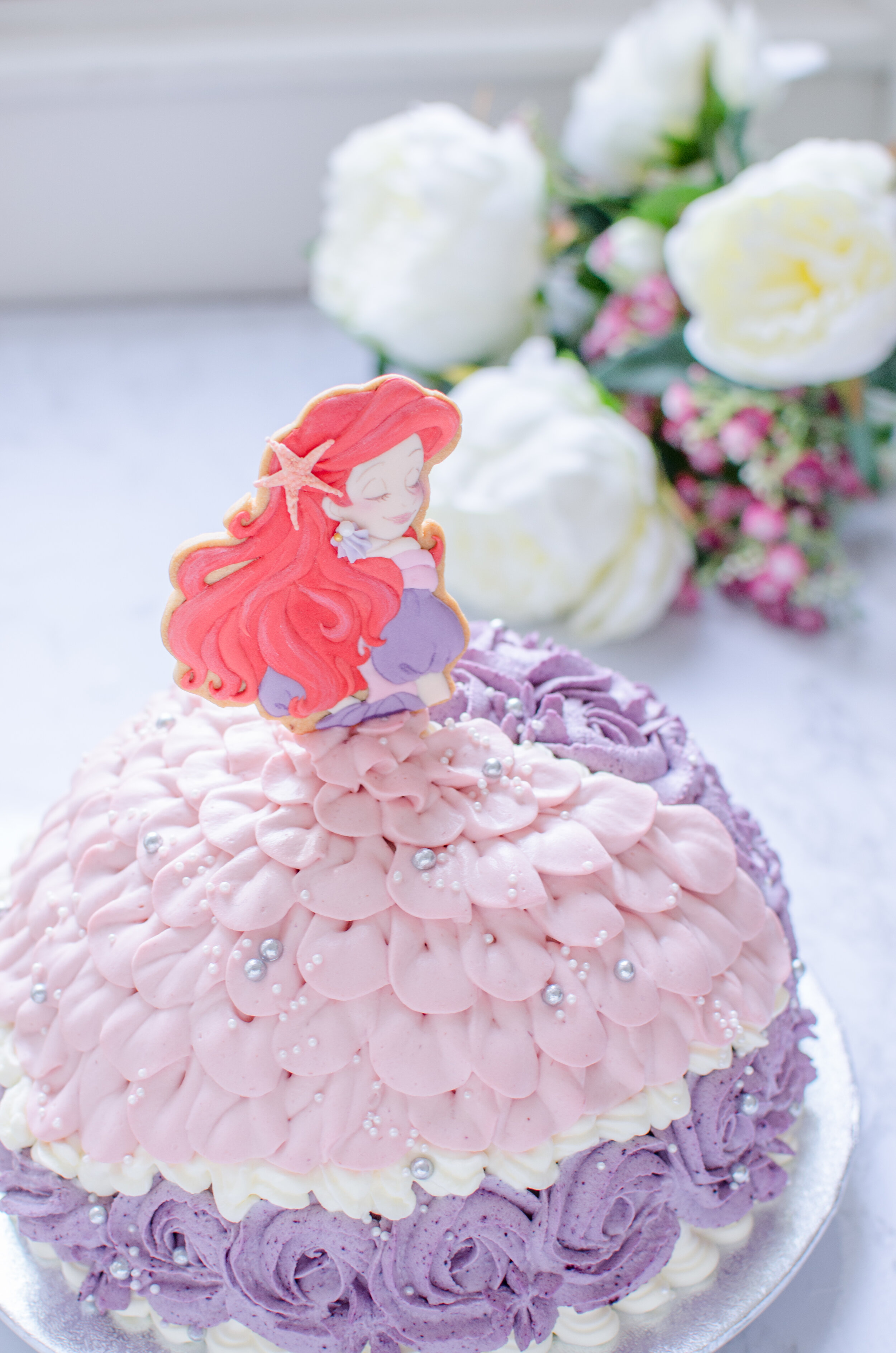 The Romantic Little Mermaid Doll Cake リトルマーメイドのプリンセスケーキ Coucou Natsuha