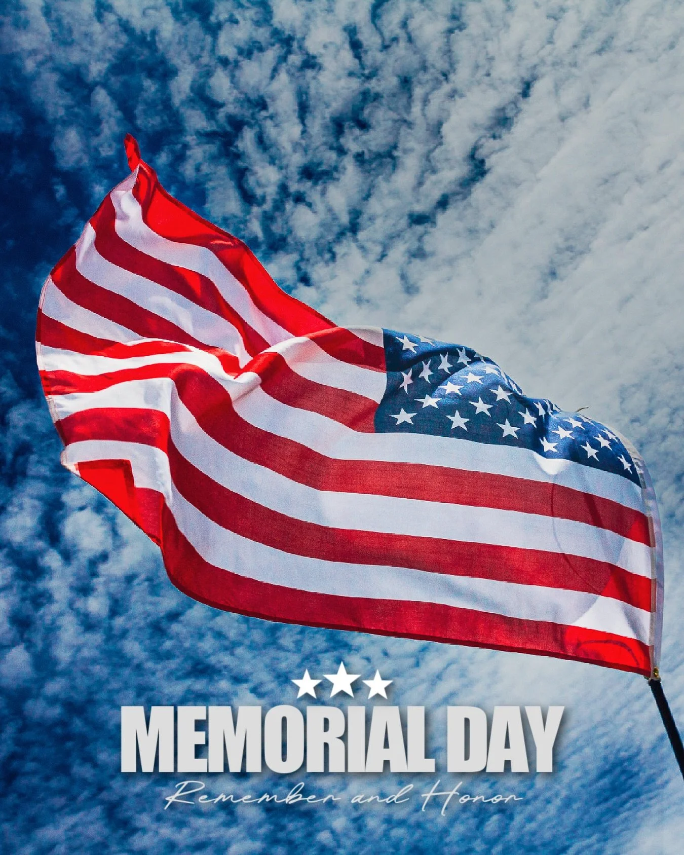 On this Memorial Day, we pause to remember those who gave their lives for our freedom. We grieve the cost of that sacrifice, and we thank God for their courage. May we live in a way that honors their legacy-with gratitude, humility, and hope rooted i