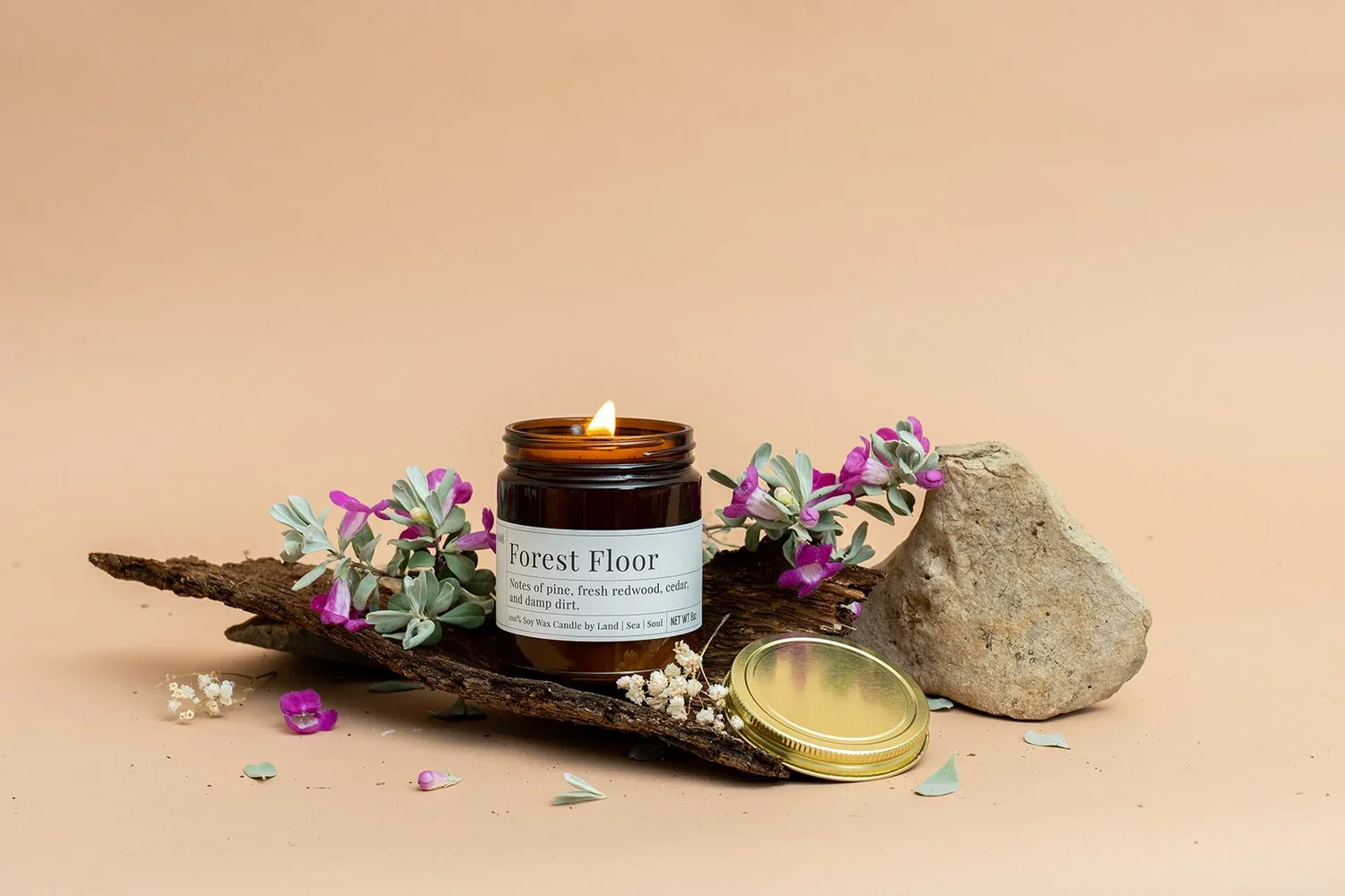 Candle product photography editorial.