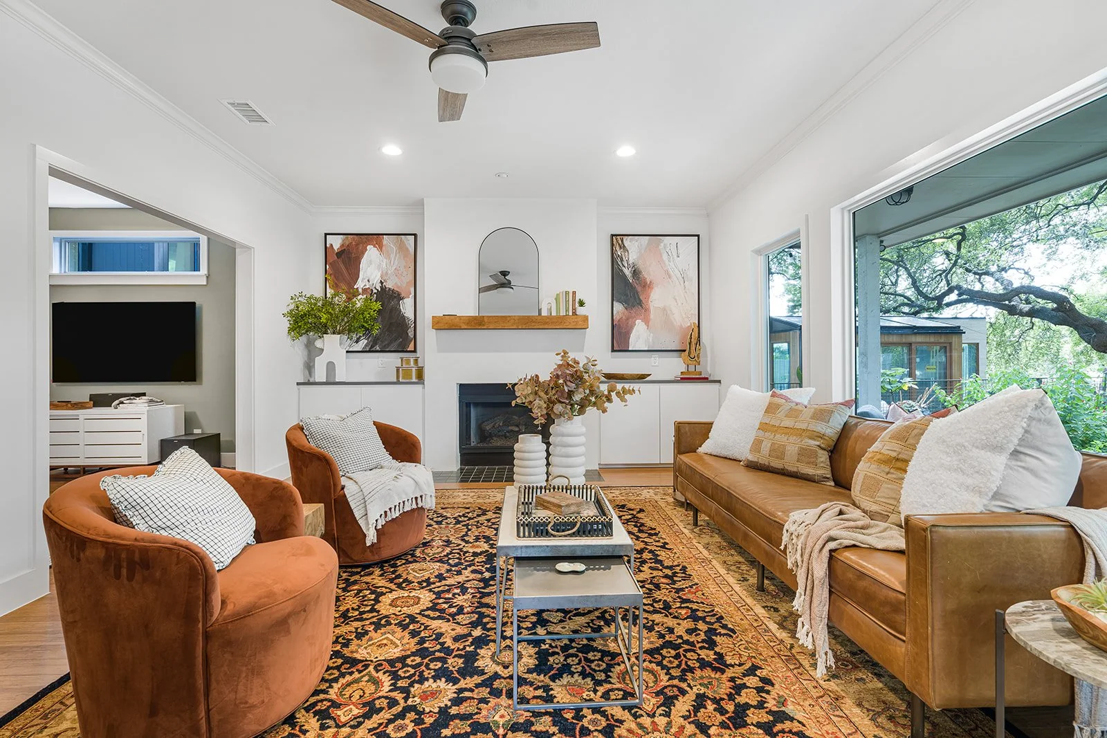 Austin airbnb photography of living room