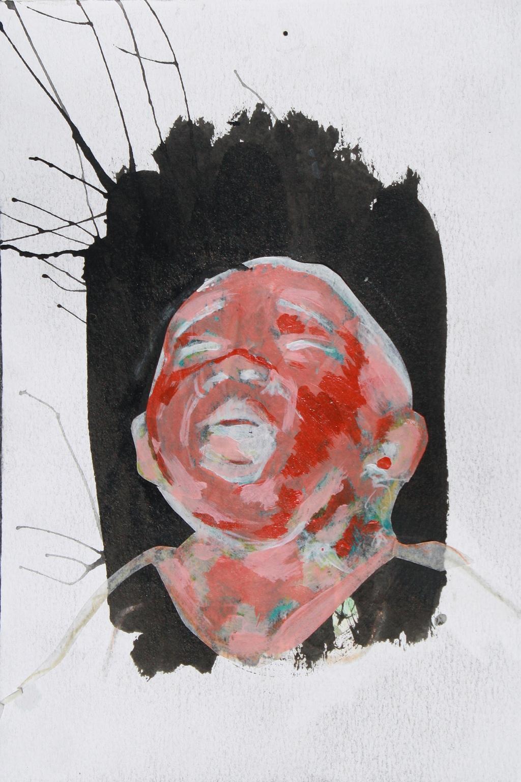 14.5cm x 21cm - acrylic and ink on vellum and paper