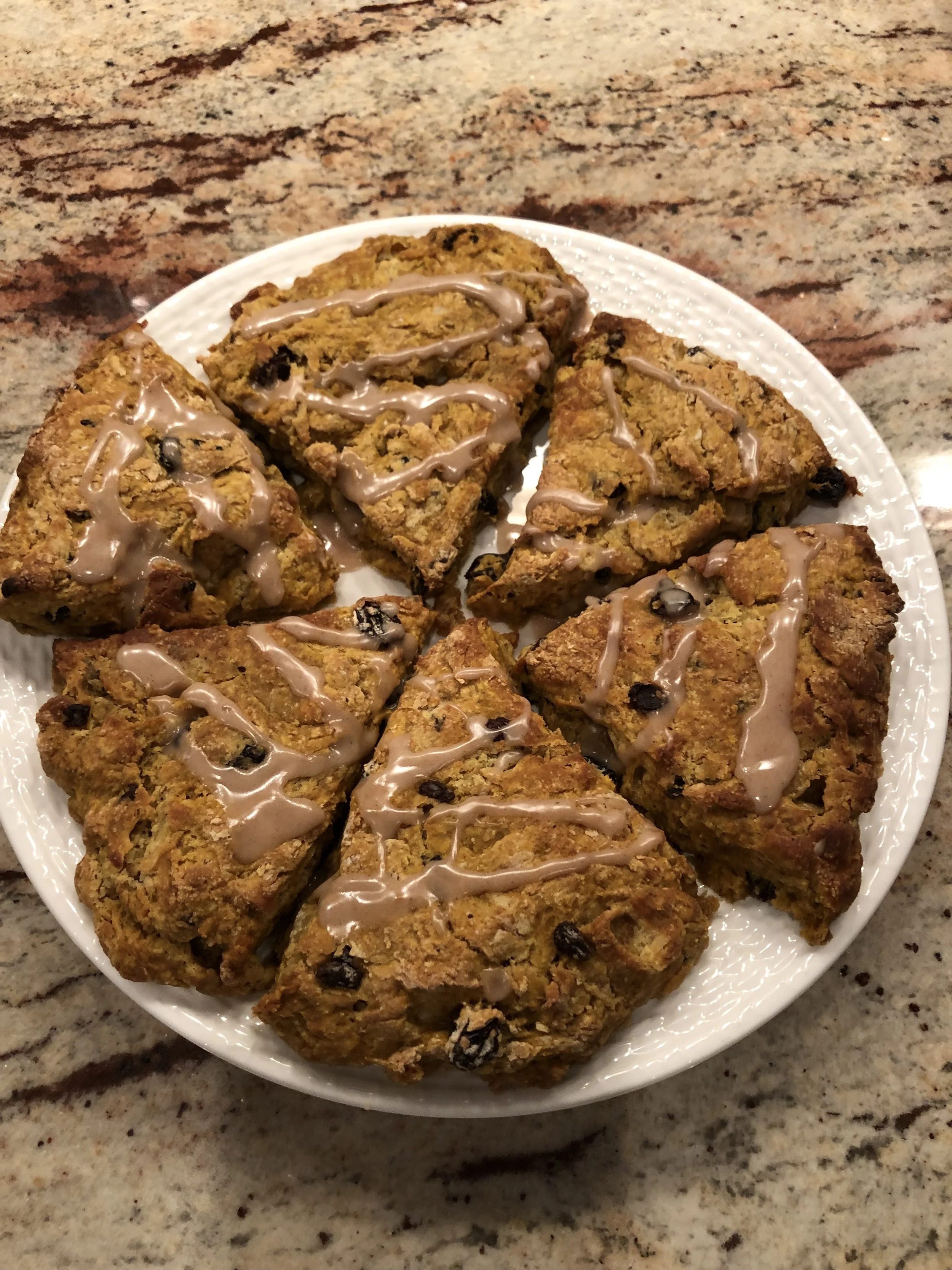Pumpkin Scones with Raisins