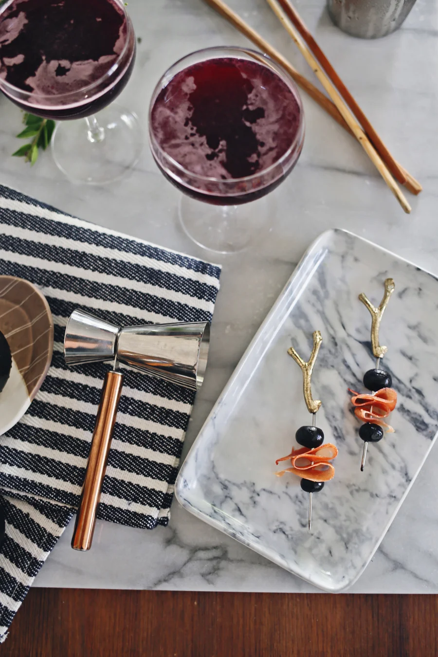 Blueberry Shrub Cocktail Garish | Dine X Design