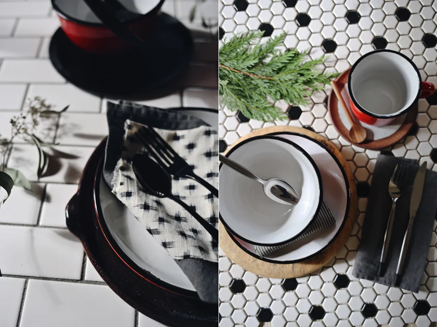 Holiday Canvas Home | Red Tinware | Dine X Design