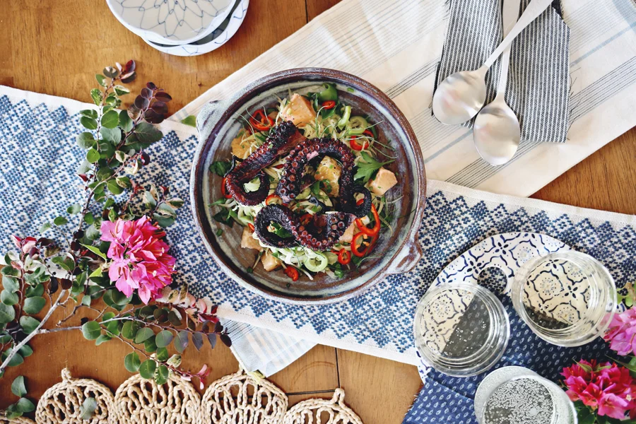 Grilled Octopus Salad Recipe | Dine X Design