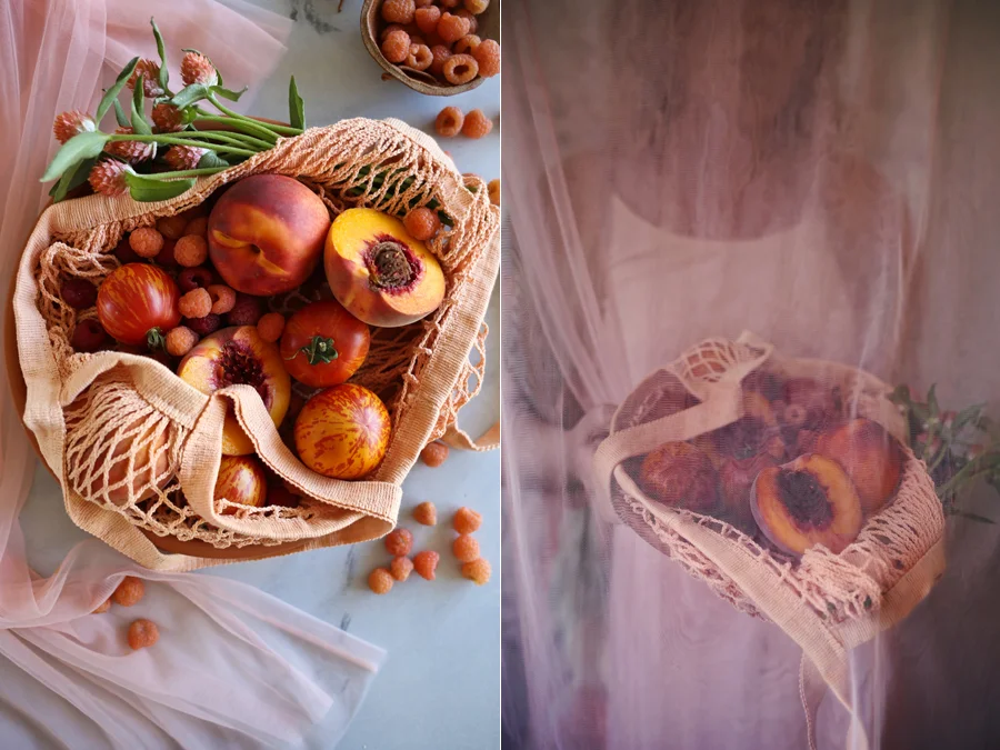 Dine X Design | Pink and Peach Produce Portraits