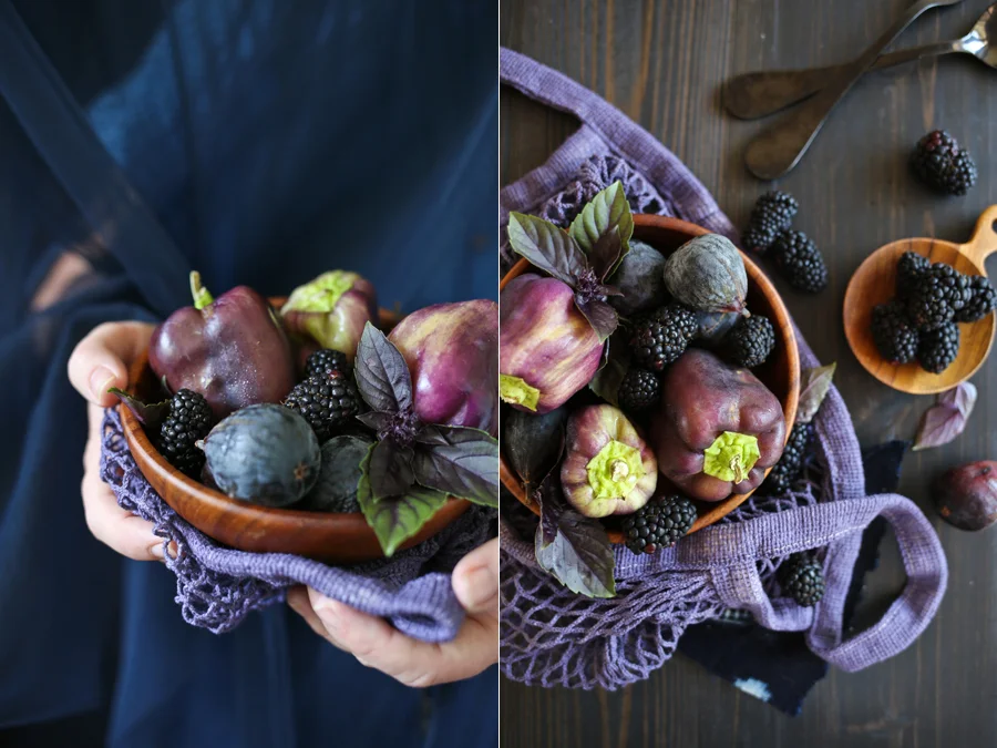 Dine X Design | blue produce portrait