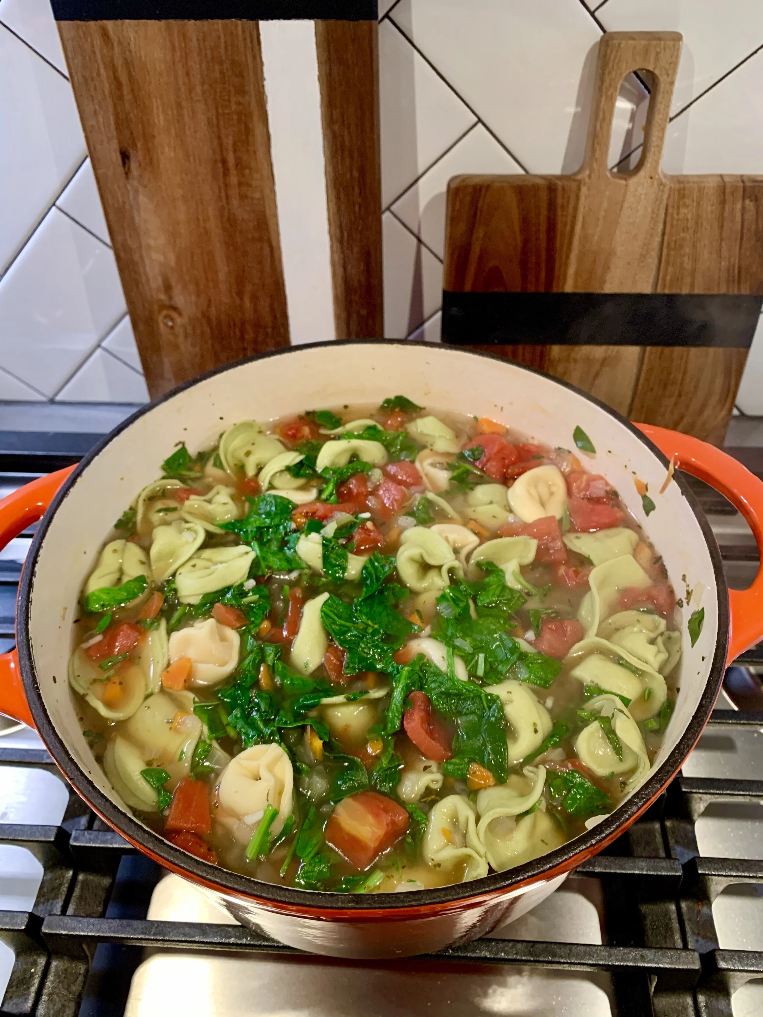 Low calorie cheese Tortellini Soup
