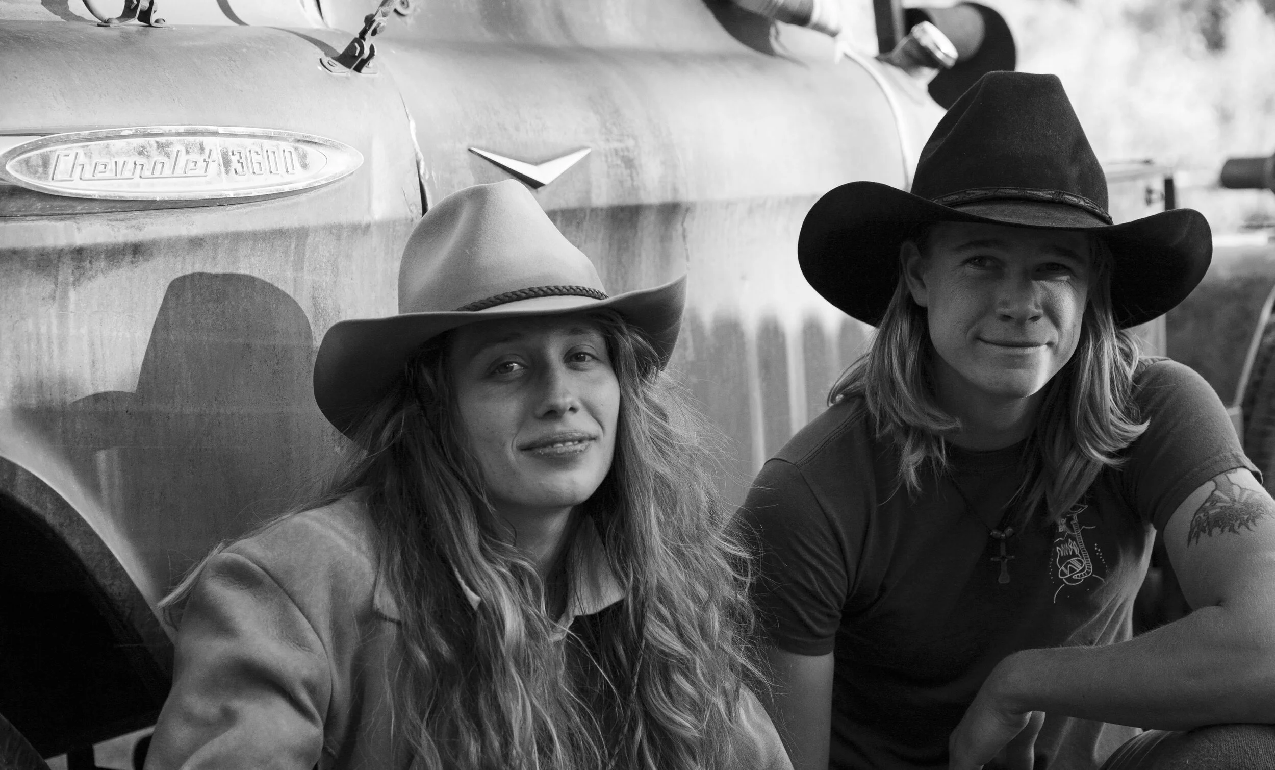 Prairie Rose and Bahama Cowboy B&W.JPG