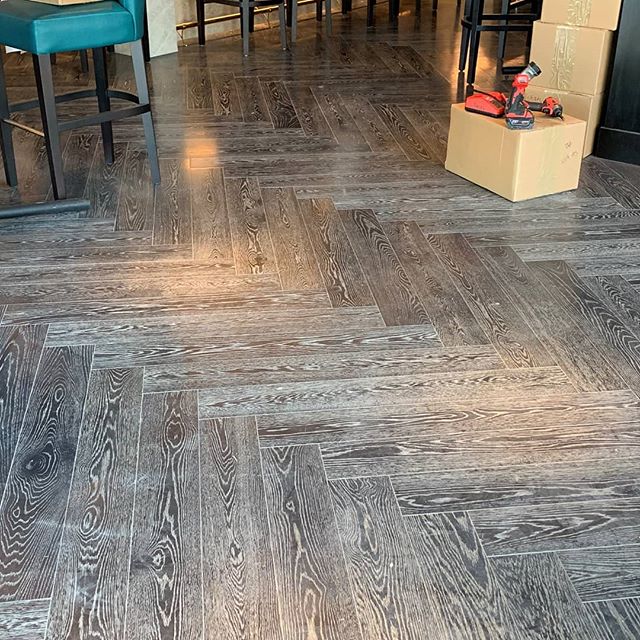 We created a killer custom American White Oak Herringbone for this Texas steakhouse.&nbsp; Installation is under way, can't wait to see the finished space!  Does your project need a similar floor? 
Contact Thomas Benjamin now! 
Call, email or visit o