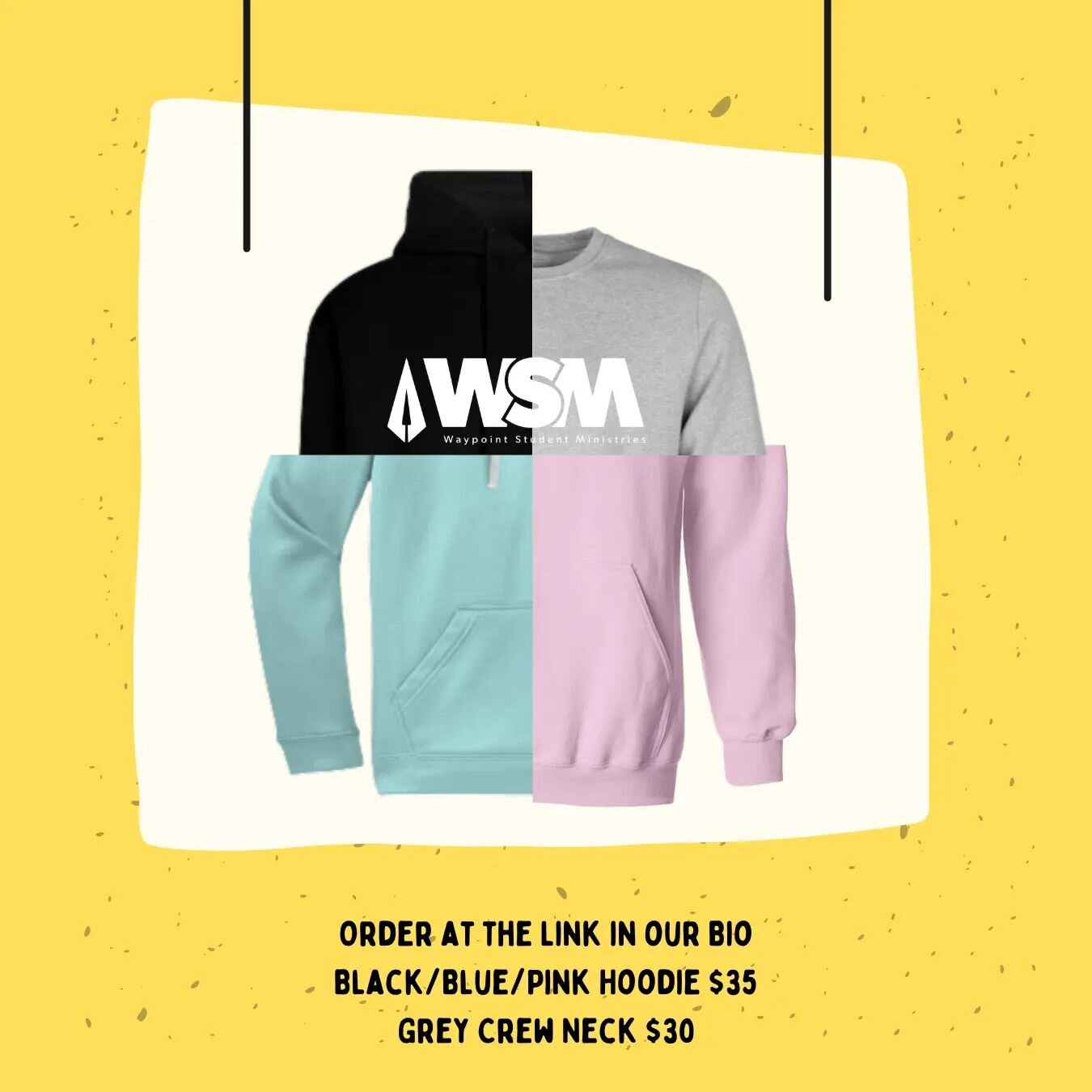 Hey! Want a Sweatshirt? Order today! Last day for orders is March 15th! Don't miss out! Link in bio!

https://waypointcommunitychurch.churchcenter.com/registrations/events/1665651