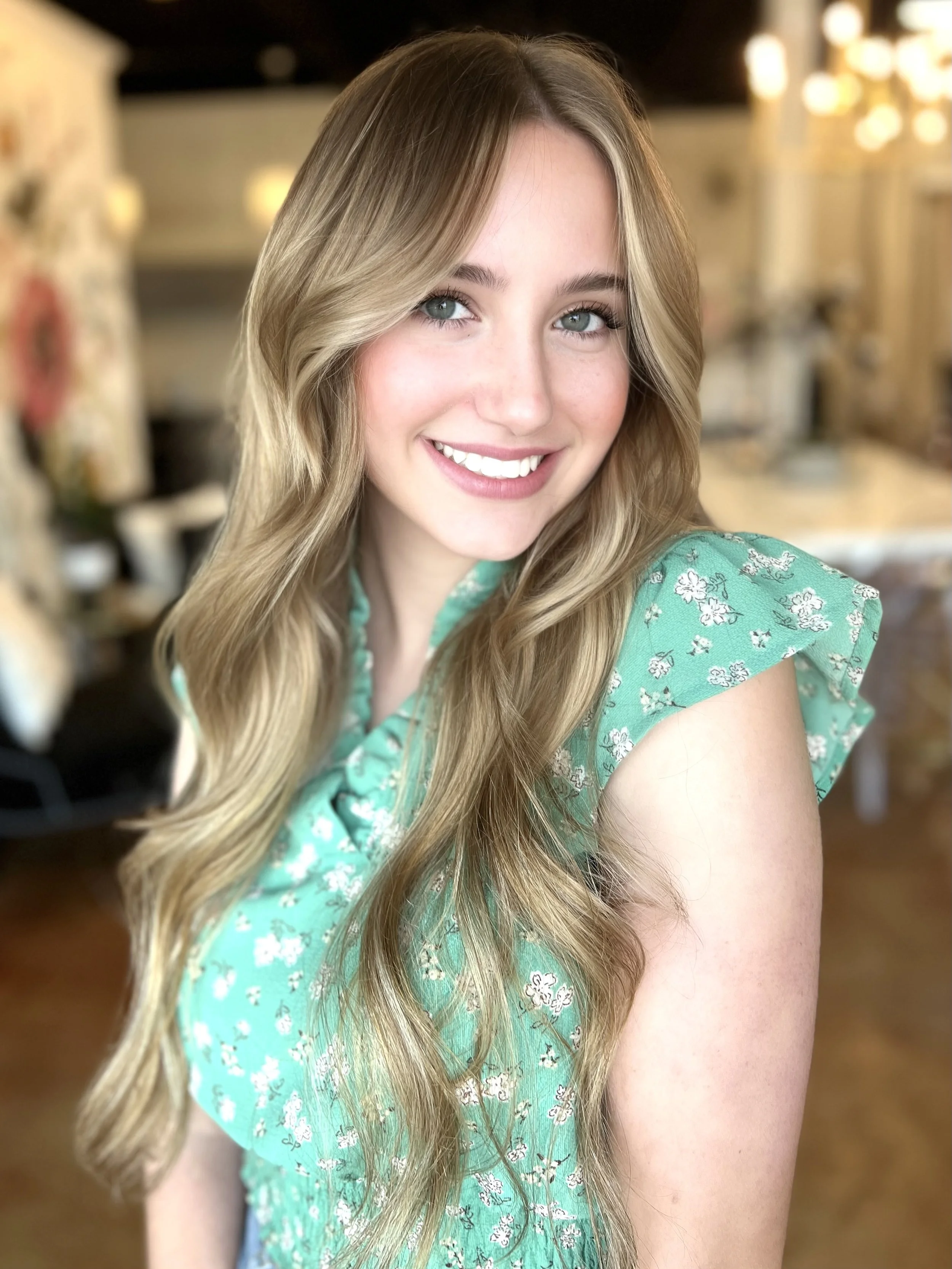   Lived-in blonde dimensional color by Carlye Ann, Edmond Oklahoma hairstylist    Bright modern blonding with seamless blend by Oklahoma City color specialist    High-impact blonde with soft grow-out by Edmond blonding expert  