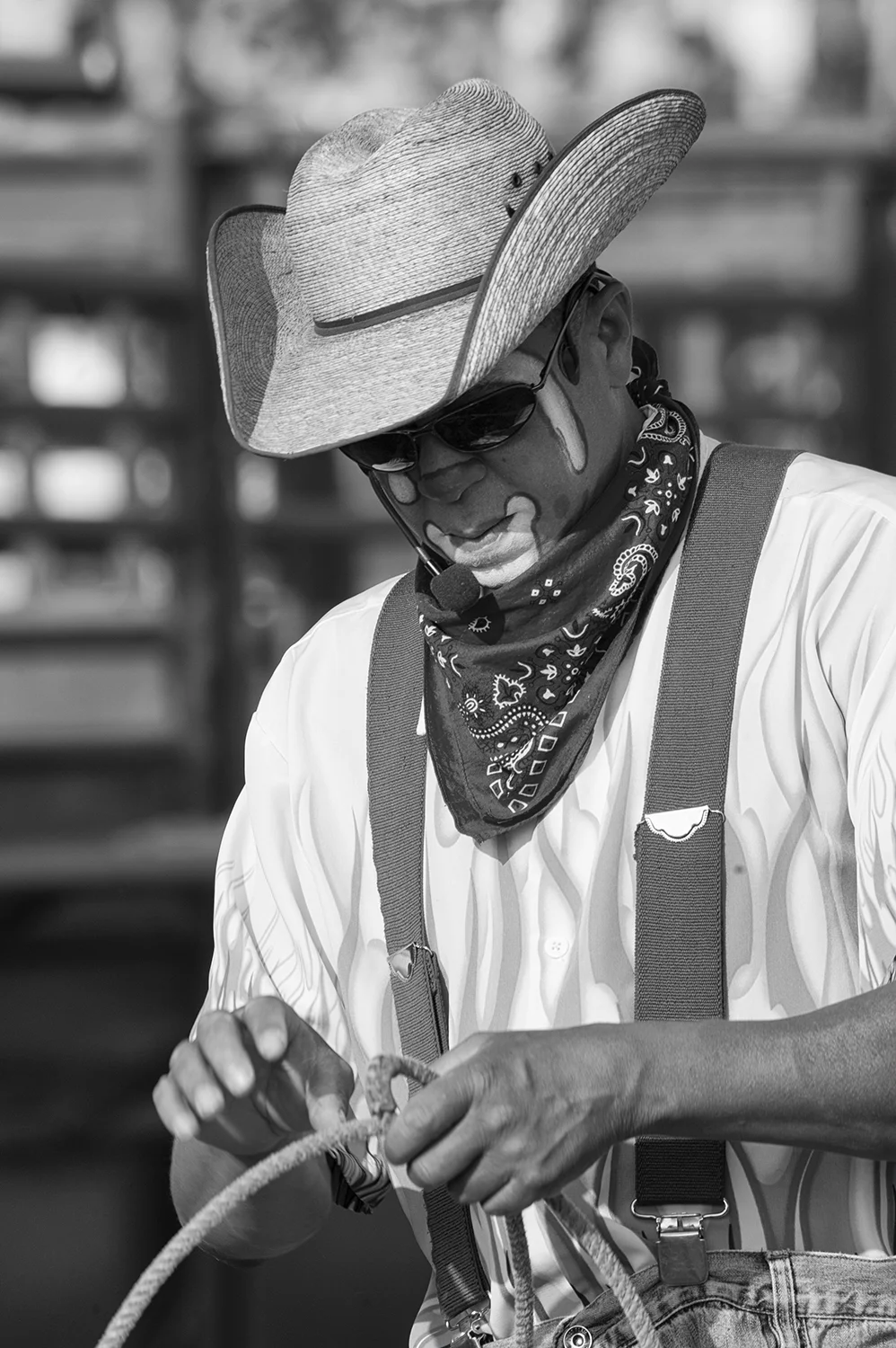 Rodeo Clown and Rope