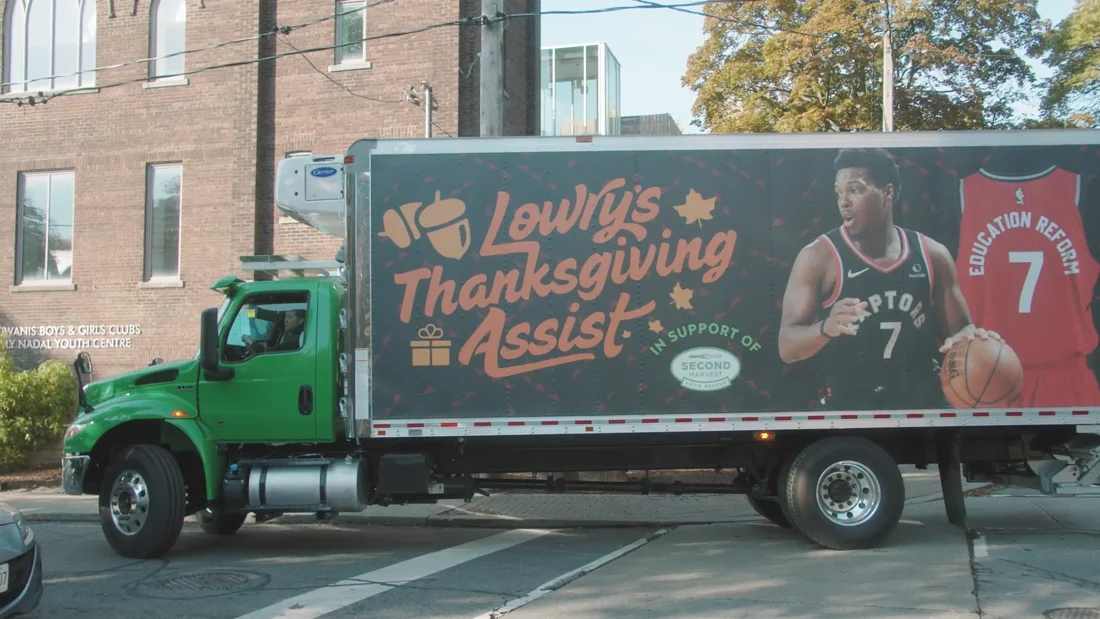 Kyle Lowry Thanksgiving Assist Truck Wrap