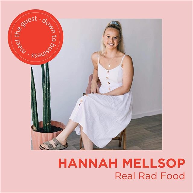 New episode is live!! 🌟

This week&rsquo;s episode of Down to Business features Hannah Mellsop, the bubbly founder and CEO of @realradfood.

Real Rad Food creates delicious, healthy and beautiful treats, which are stocked in cafés all over NZ and d