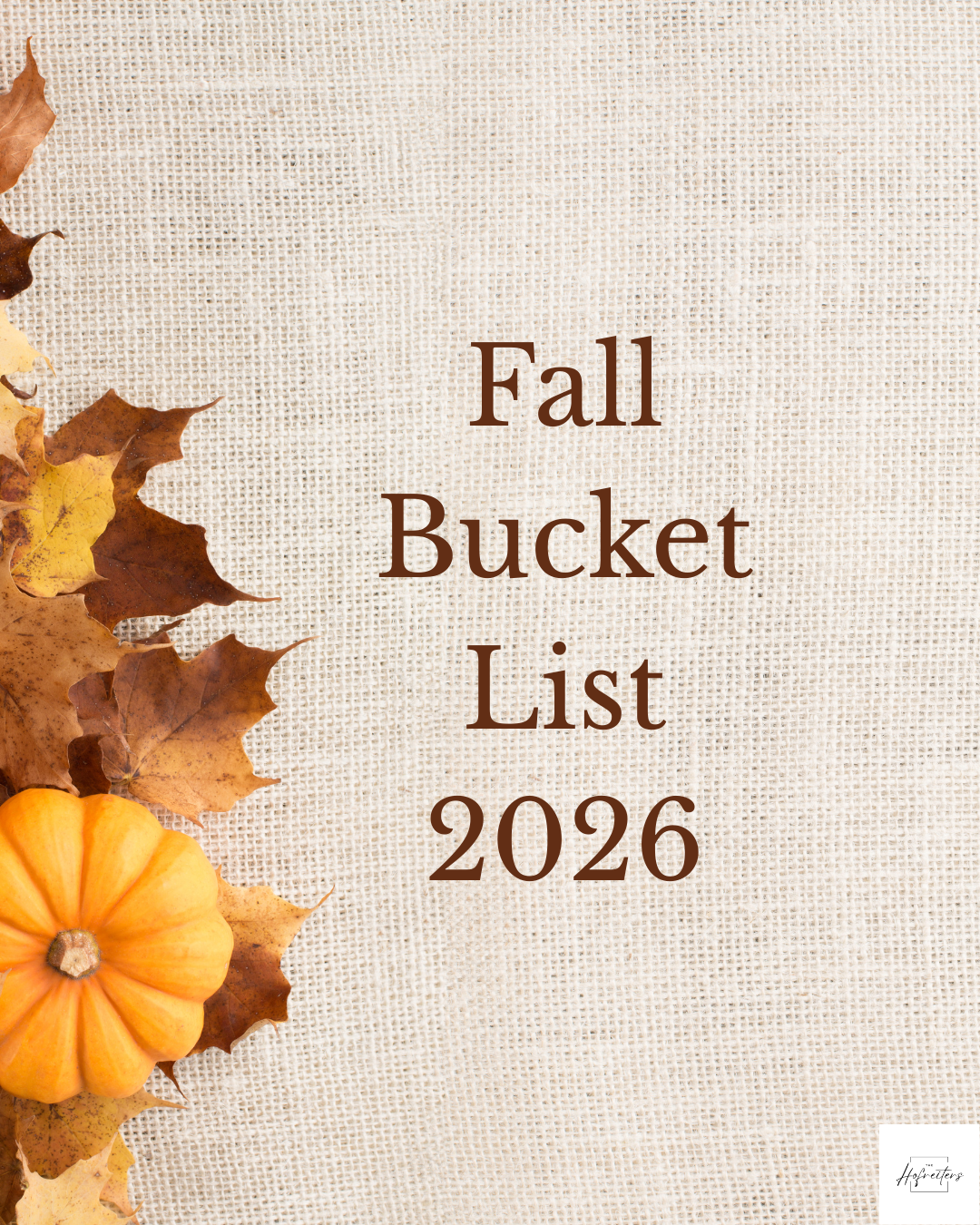 Fall Bucket List 2026
