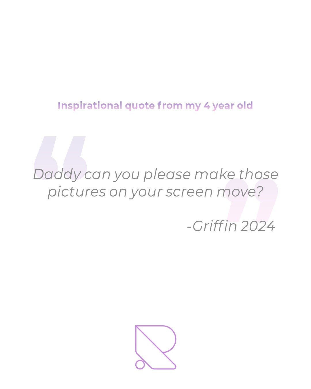 Where do you get your inspiration to create from? My source is my 4 year old asking me to make static images on the screen move so it's interesting to him.

#motiondesign #inspirationalquotes #creative #family #motion
