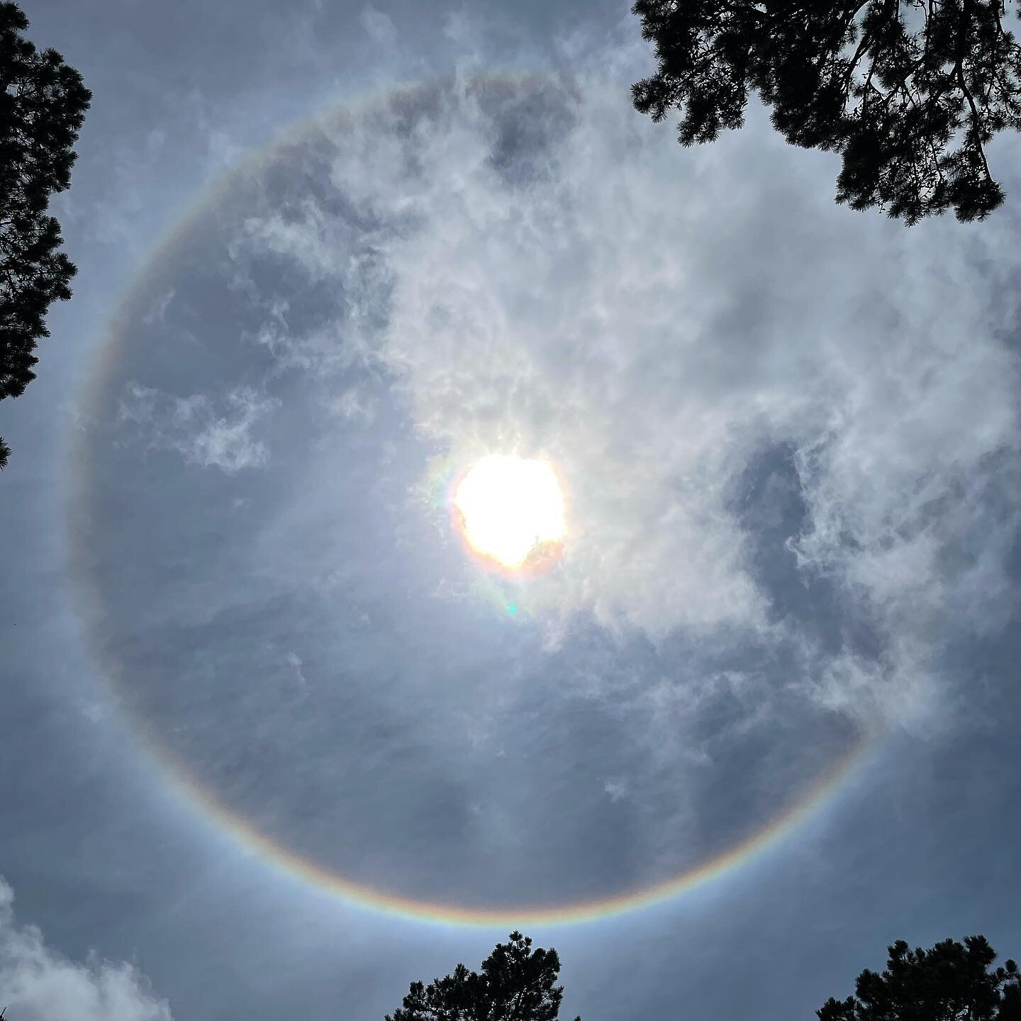 We got a beautiful sun dog this past week while we were camping, floating, and live musicing down in Missouri. Already ready for next year! #sundog #jadwinmissouri #currentriver #cedargrove #summerof2021