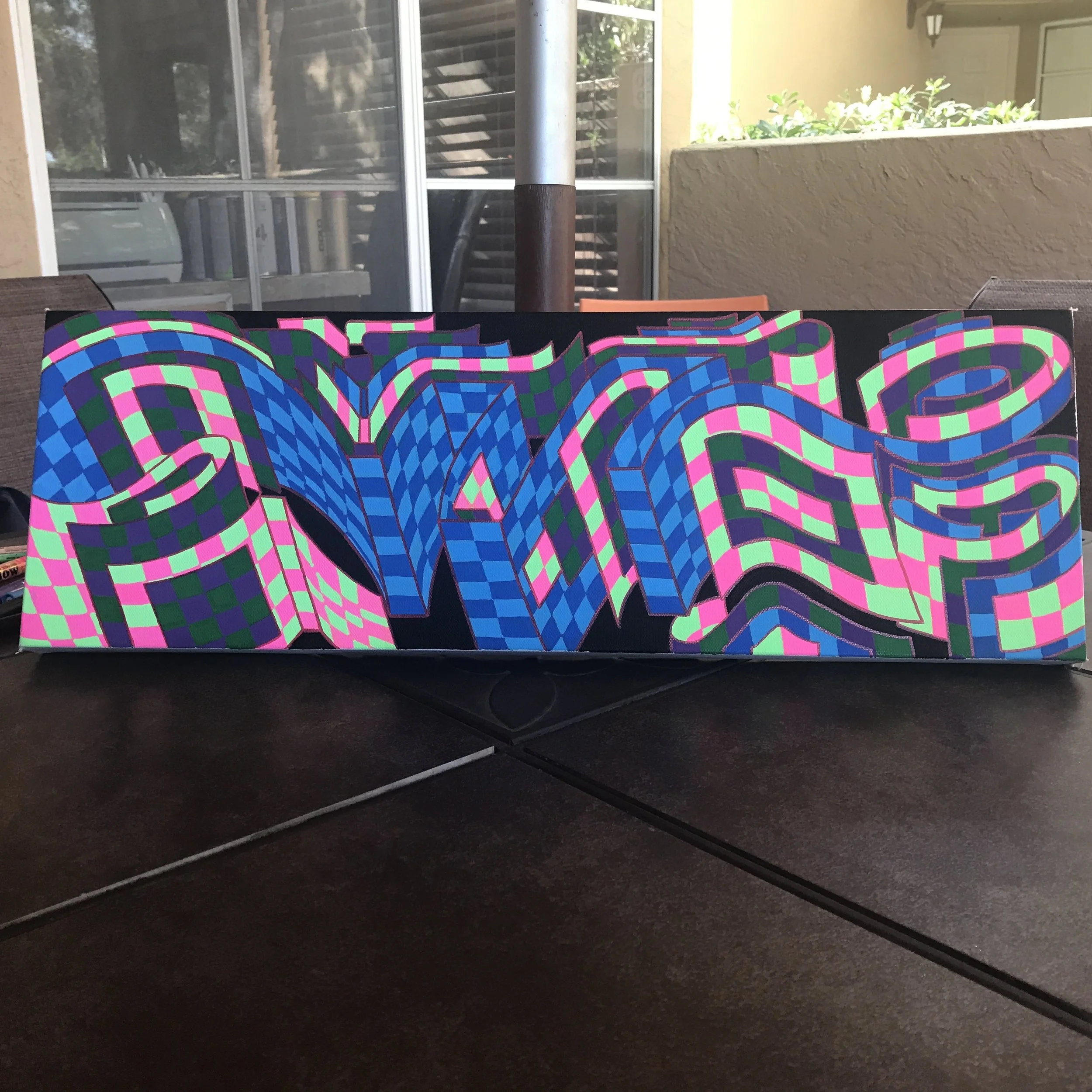  MolotowOne4all  Size: 8”x24”  Done on: Canvas  Year: 2017  Available: Yes 