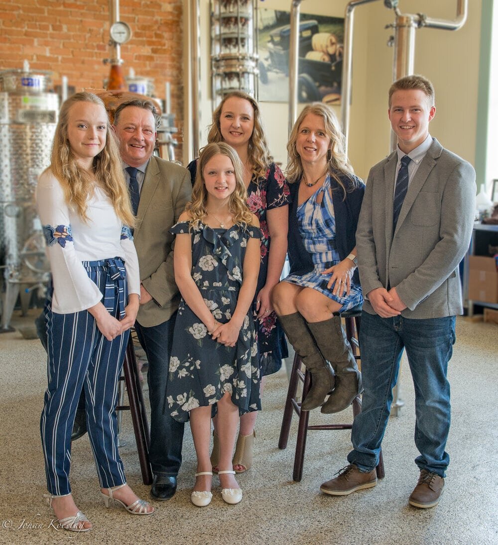 Jill McPherson with her husband and four grown-up children