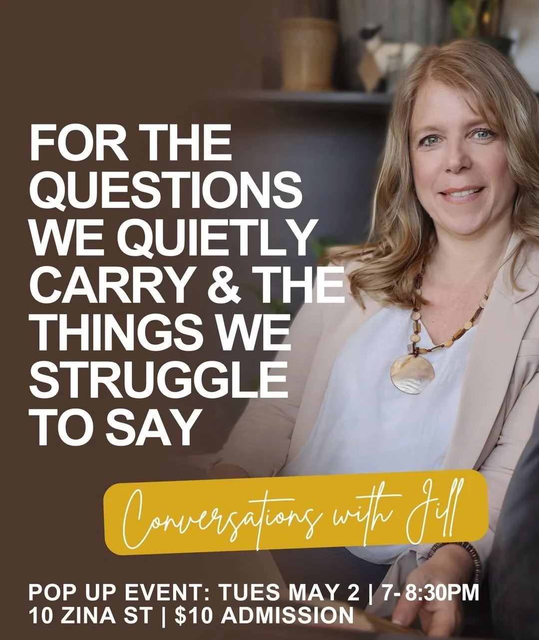 Pop up Event: Conversations with Jill 