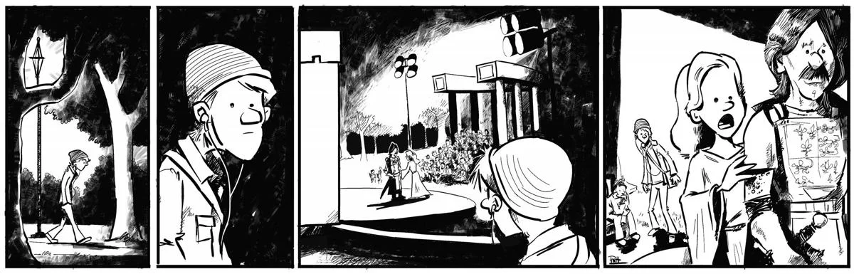This cartoon shows the story behind the QC Symphony’s next performance