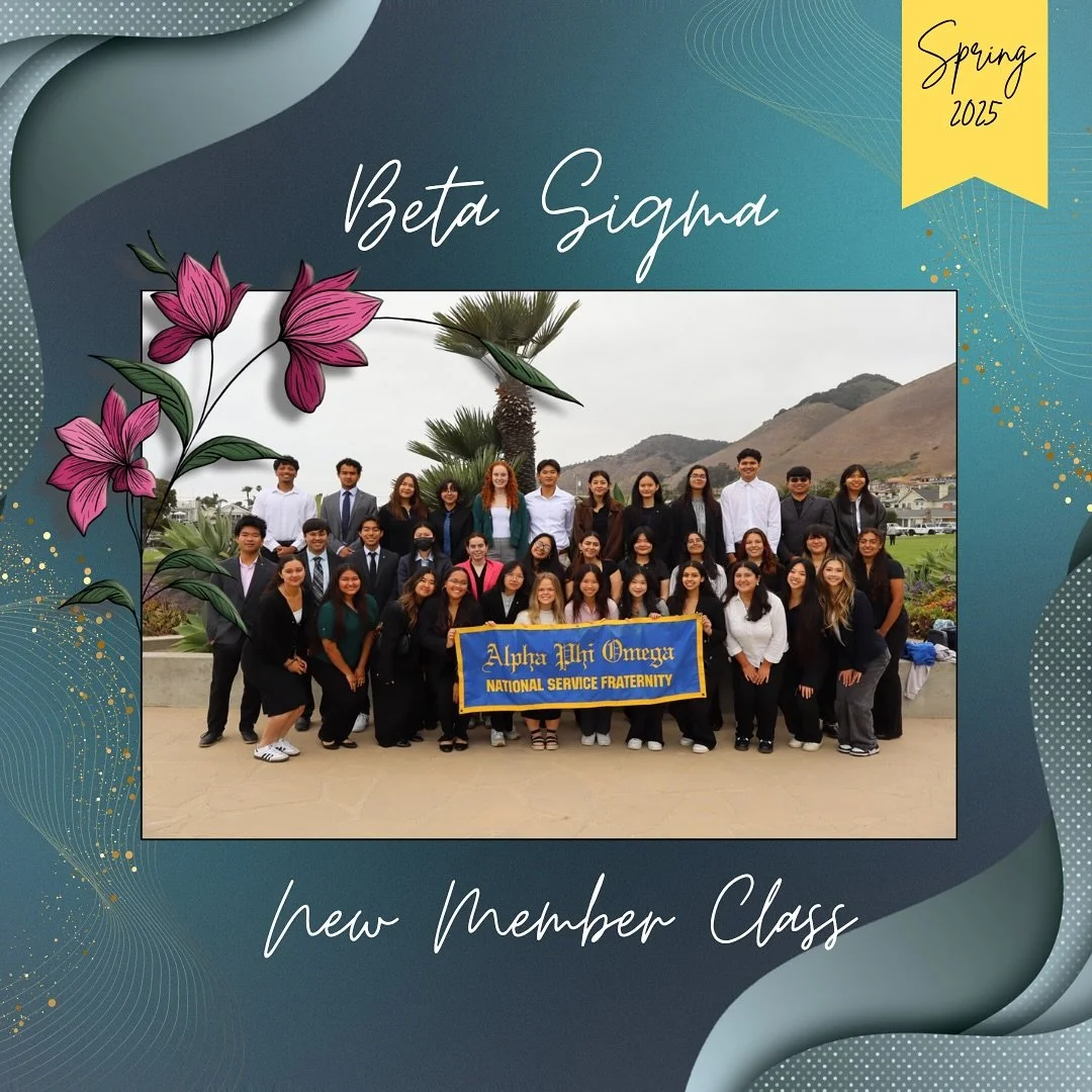 Never too late to welcome our Spring 2025 new member class, Beta Sigma! 💙 It was such an amazing quarter filled with laughter, friendships, and fun memories. We were able to expand and add new faces to our APO family!

If you are interested in joini