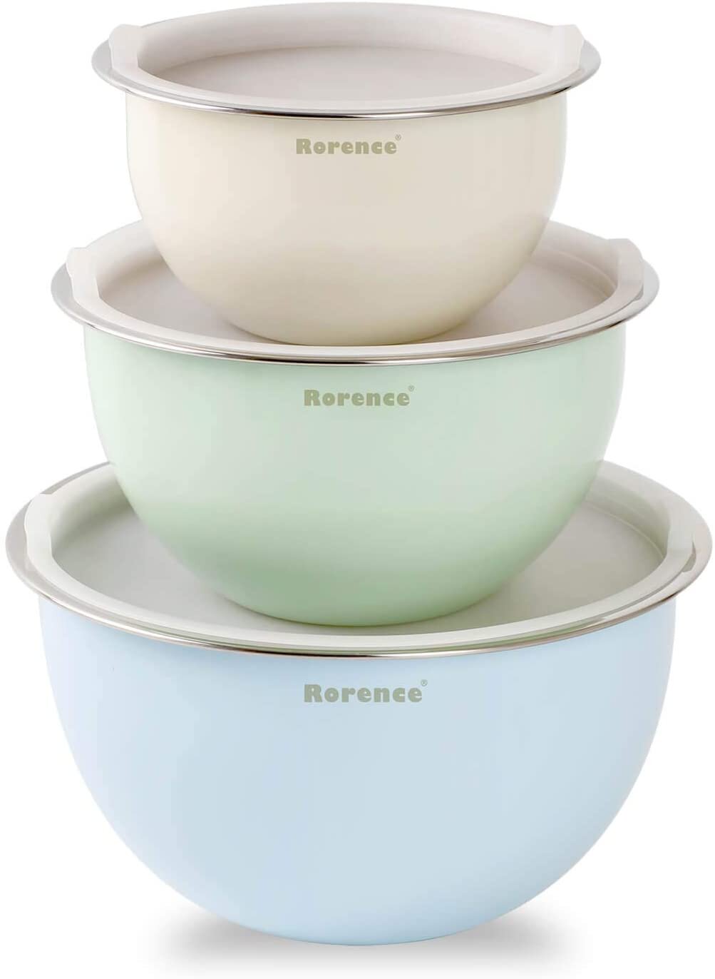 Rorence Stainless Steel Mixing Bowls with Lids