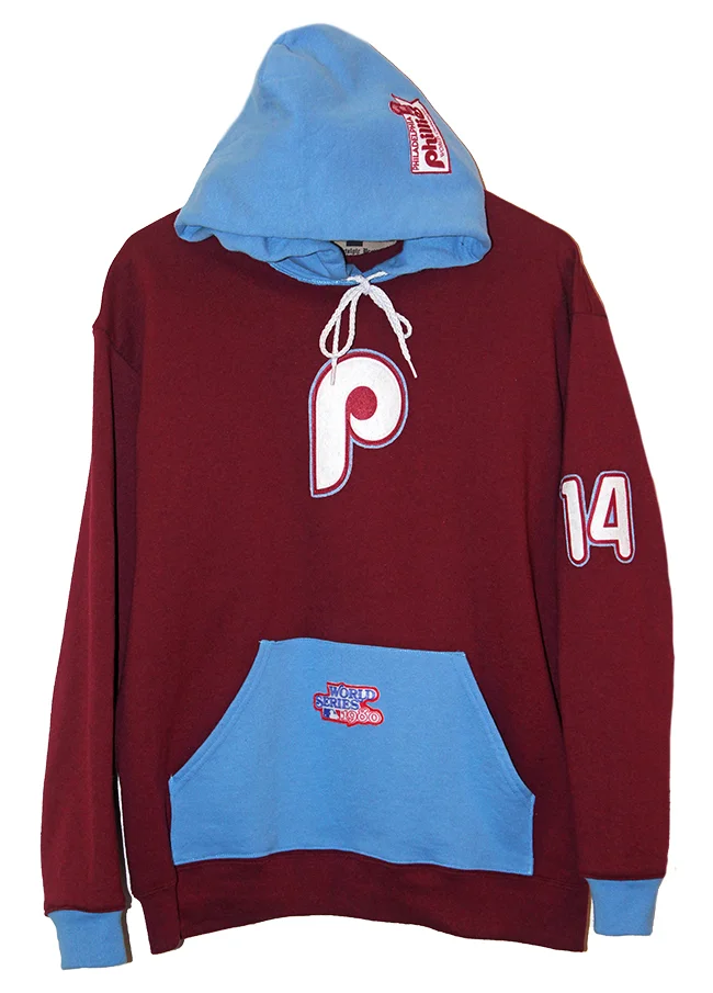 '80 Phillies Pete Rose World Series Hoodie Size: L