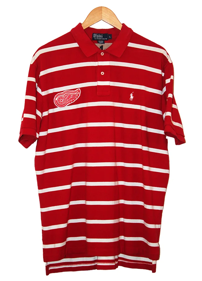 Ralph Lauren x Detroit Red Wings Striped Polo Size: L