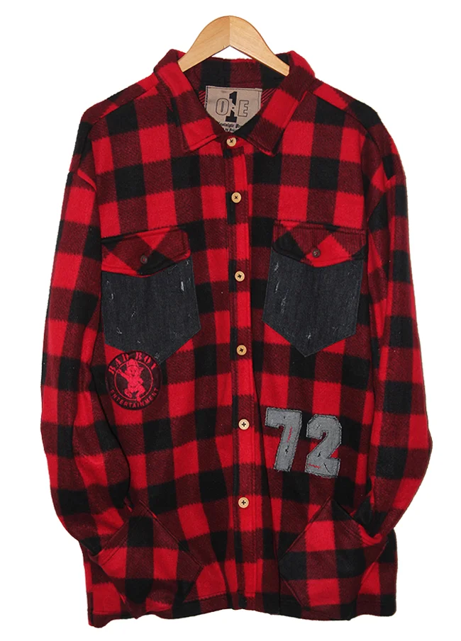 Notorious B.I.G Red &amp; Black Lumberjack Size: XL