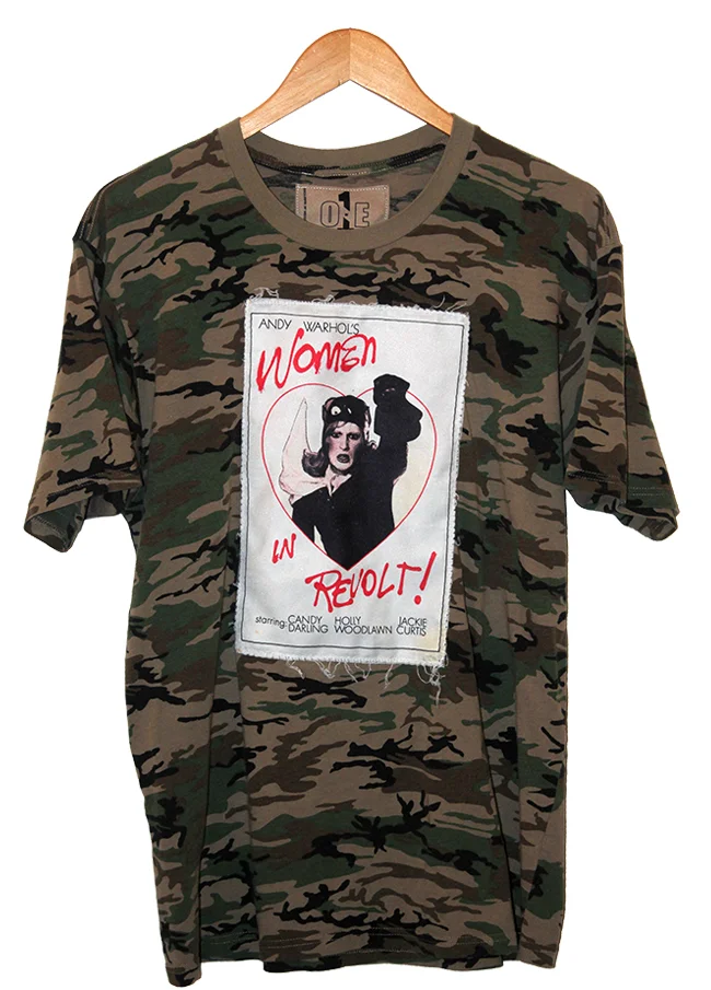 Andy Warhol's Women In Revolt Camo Tee