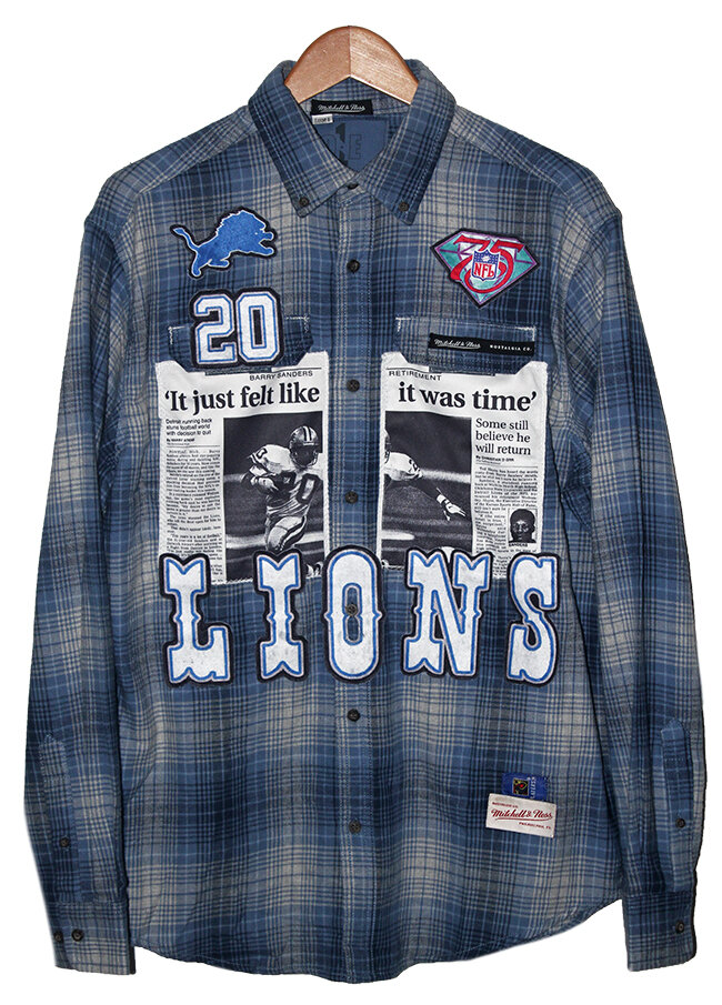 Barry Sanders x Mitchell &amp; Ness Flannel Size: L
