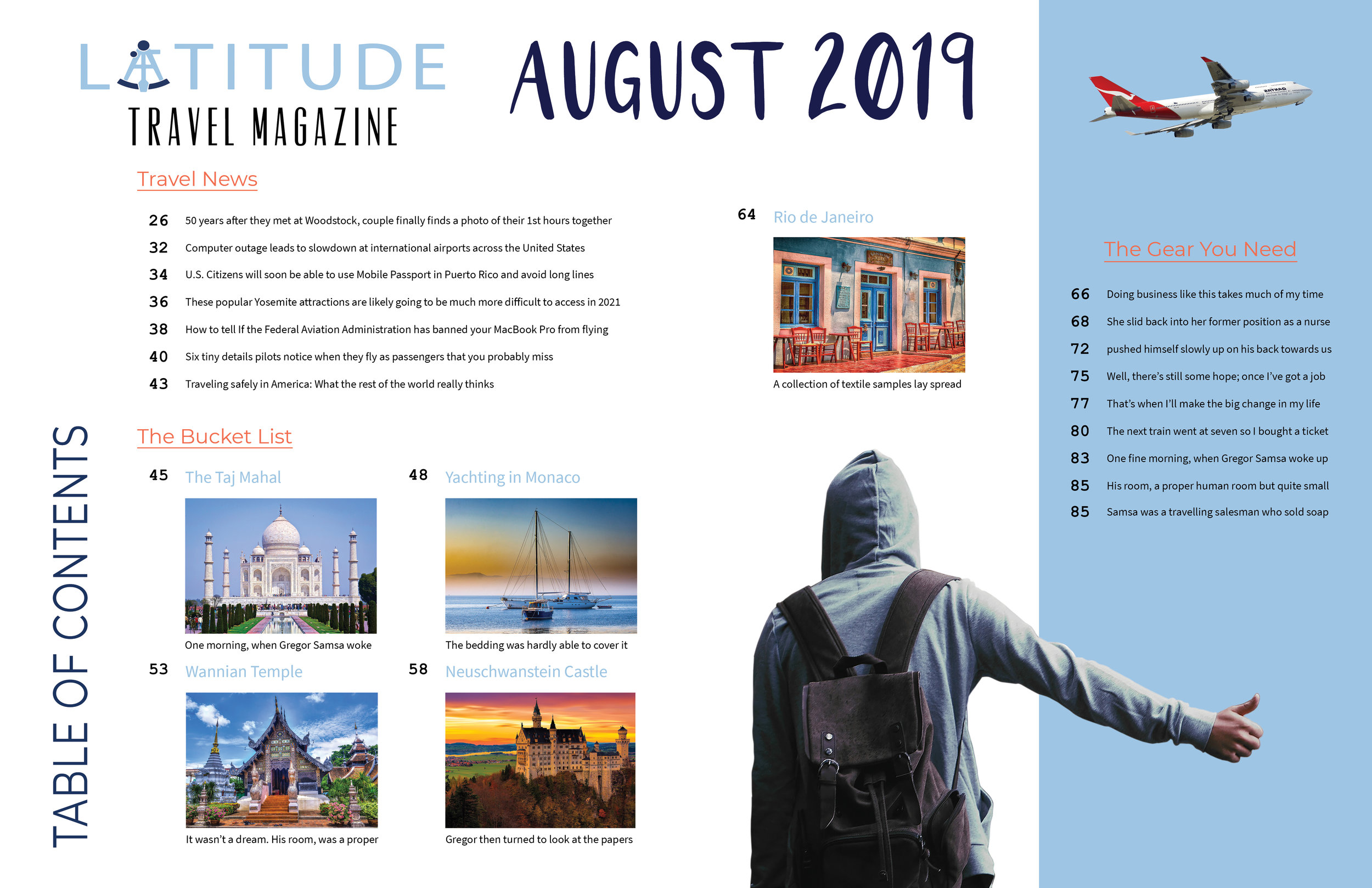 Magazine Spread (Table of Contents)