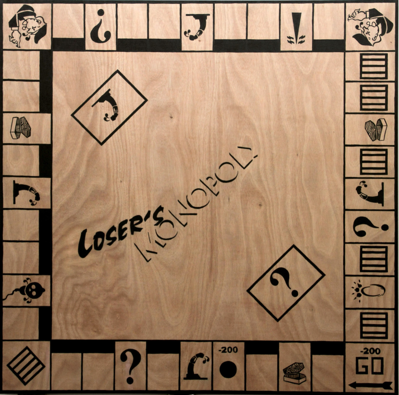 Loser’s Monopoly 1, acrylic on plywood, 2009
