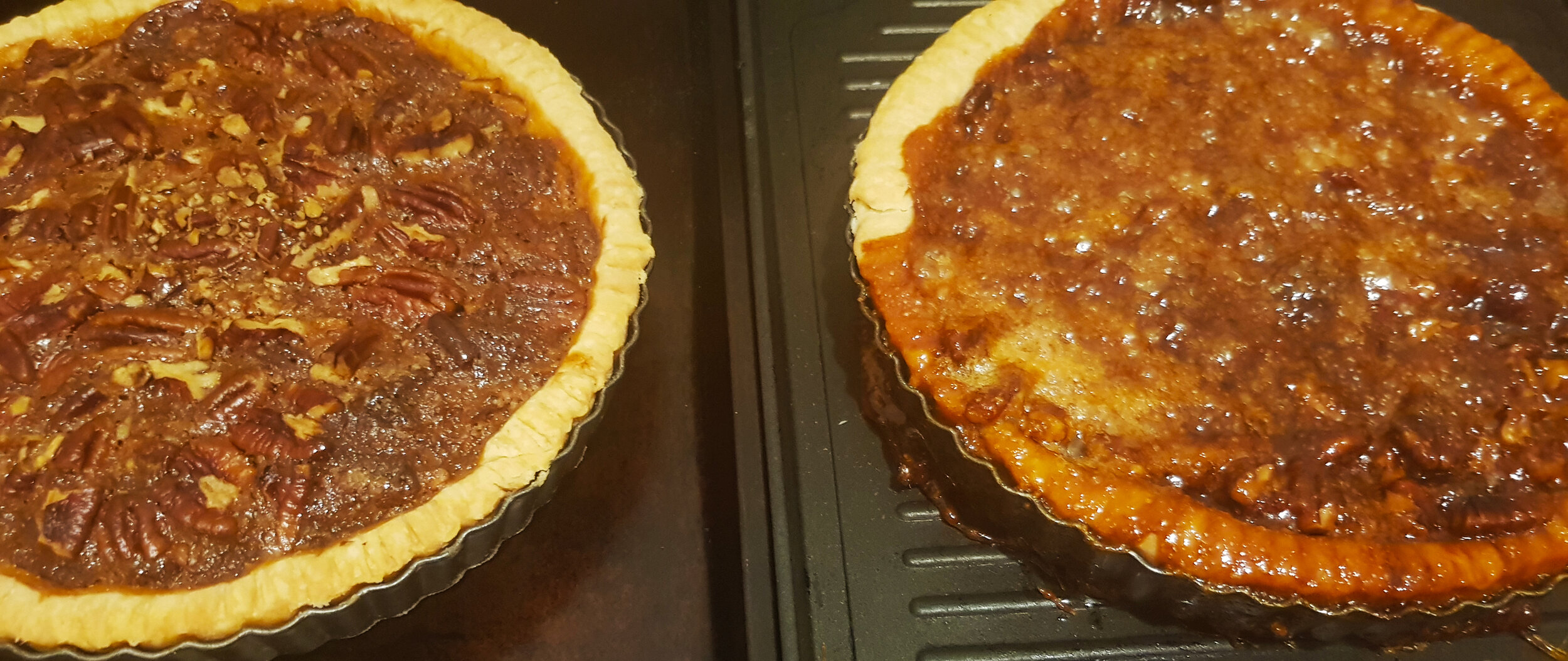 A Tale of Two Pecan Pies (pssst, it ain't purty)