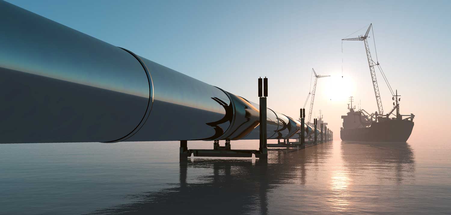 Pipeline construction at sea