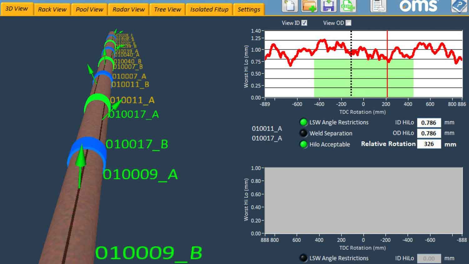 Pipe fit-up analysis software