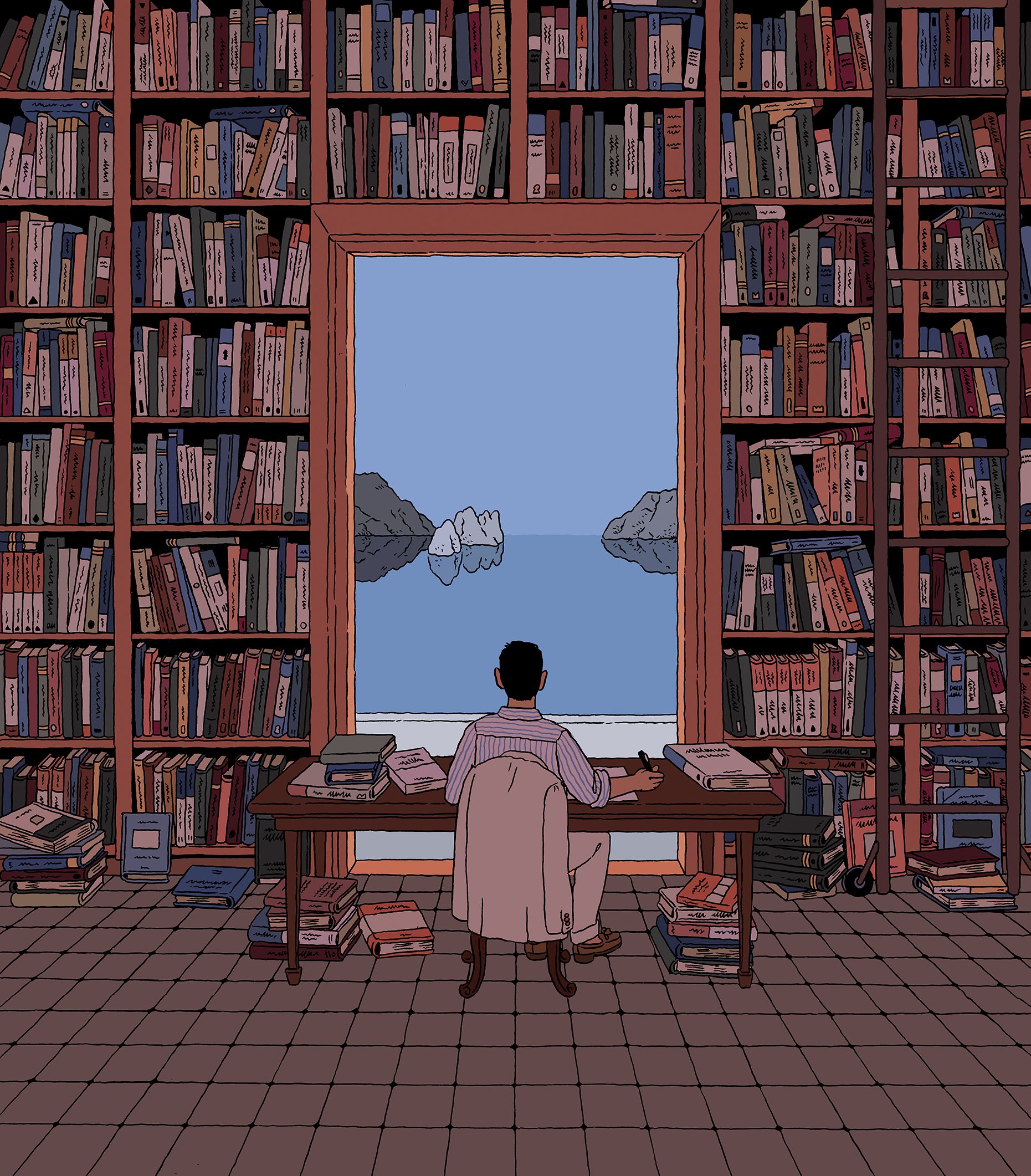 A Library by the Tyrrhenian Sea Ilya Milstein.jpg