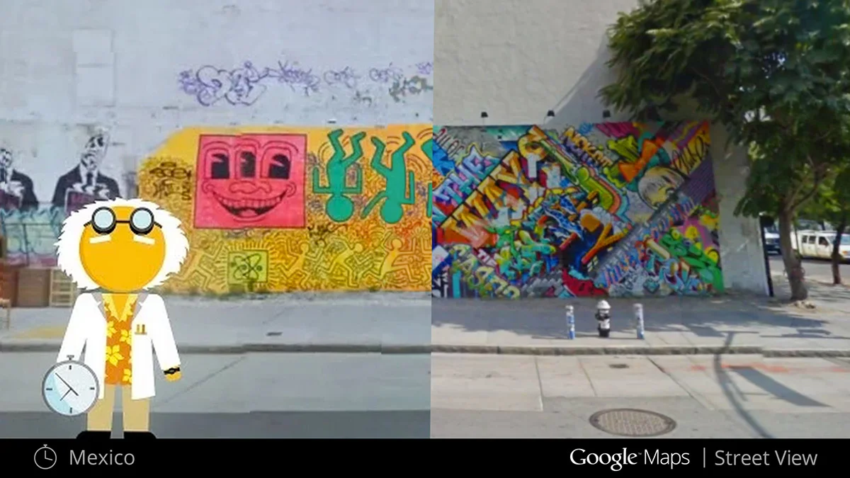 Travel back in time with Google Street View