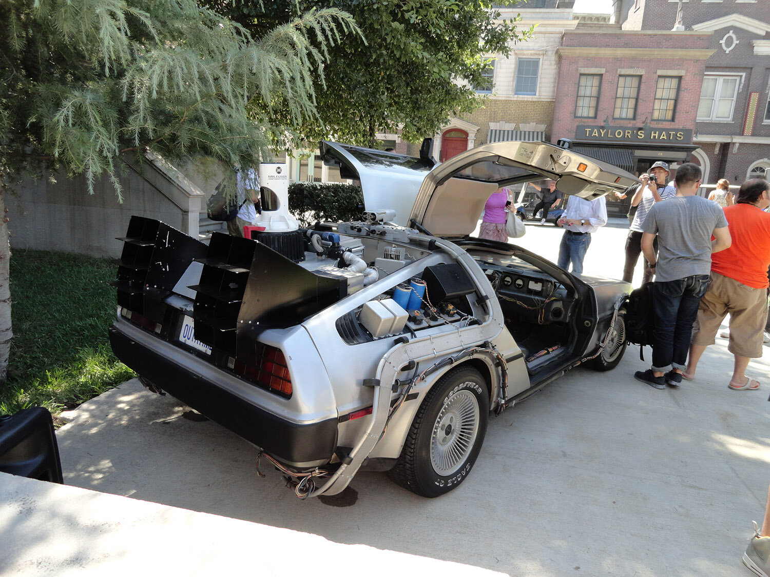  The "A" DeLorean Time Machine on display at Universal Studios for the Nike Mag press premiere September 8, 2011 (photo by Stephen Clark, ©2011, To Be Continued, LLC) 