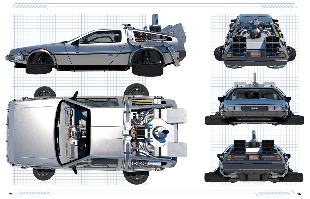  Views of the DeLorean Time Machine from  Back to the Future Part II   (©2021, Insight Editions) 