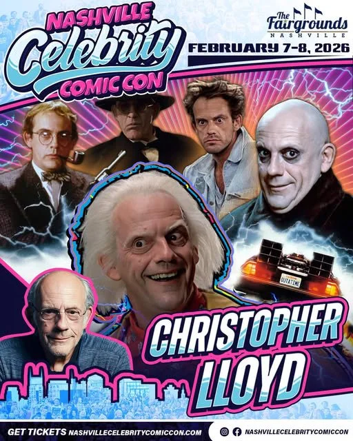 Meet Christopher Lloyd at Nashville Celebrity Comic Con February 7-8, 2026 — Nashville, Tennessee