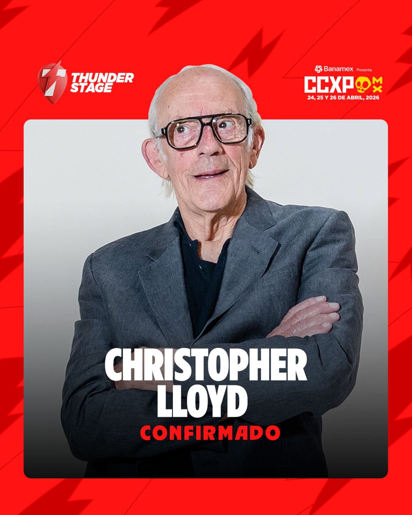 Meet Christopher Lloyd at CCXP México April 24-25, 2026 —Ciudad de México, CDMX, Mexico 