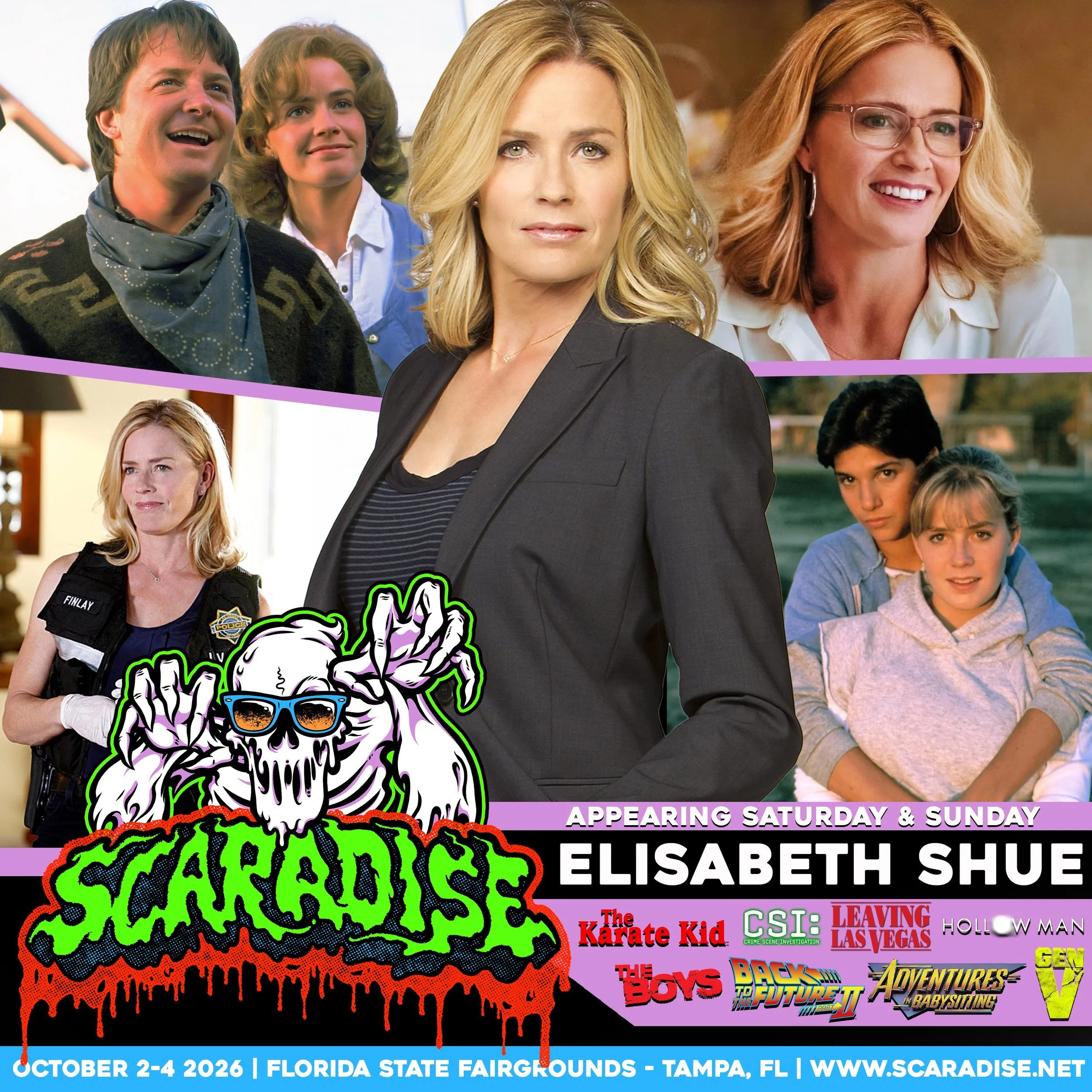 Meet Elisabeth Shue at Scaradise October 3-4, 2026 — Tampa, Florida