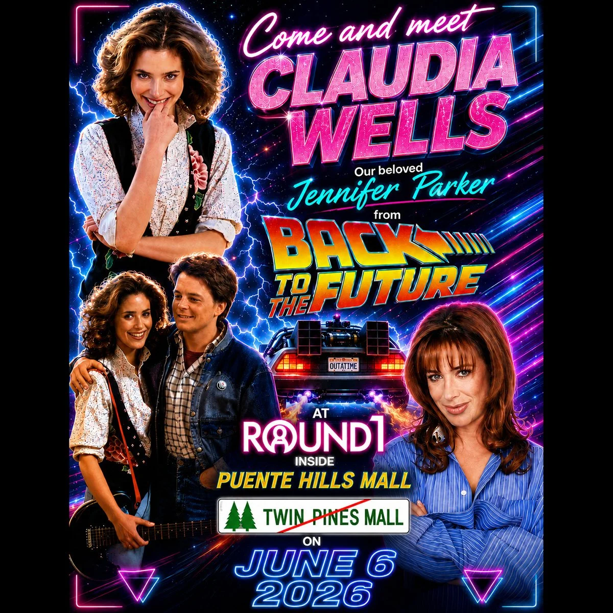 Meet Claudia Wells at Puente Hills Mall June 6, 2026 — City of Industry, California
