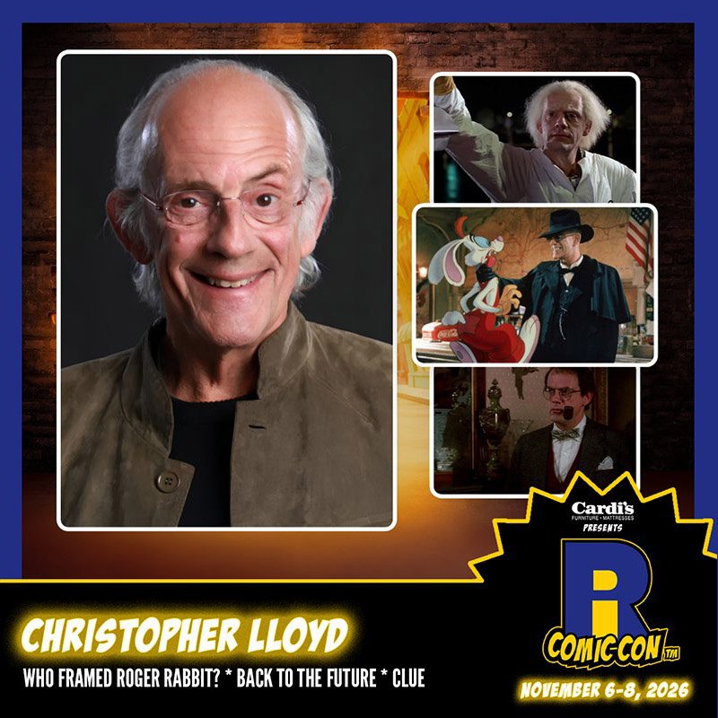 Meet Christopher Lloyd at the Rhode Island Comic Con November 6-8, 2026 — Providence, Rhode Island