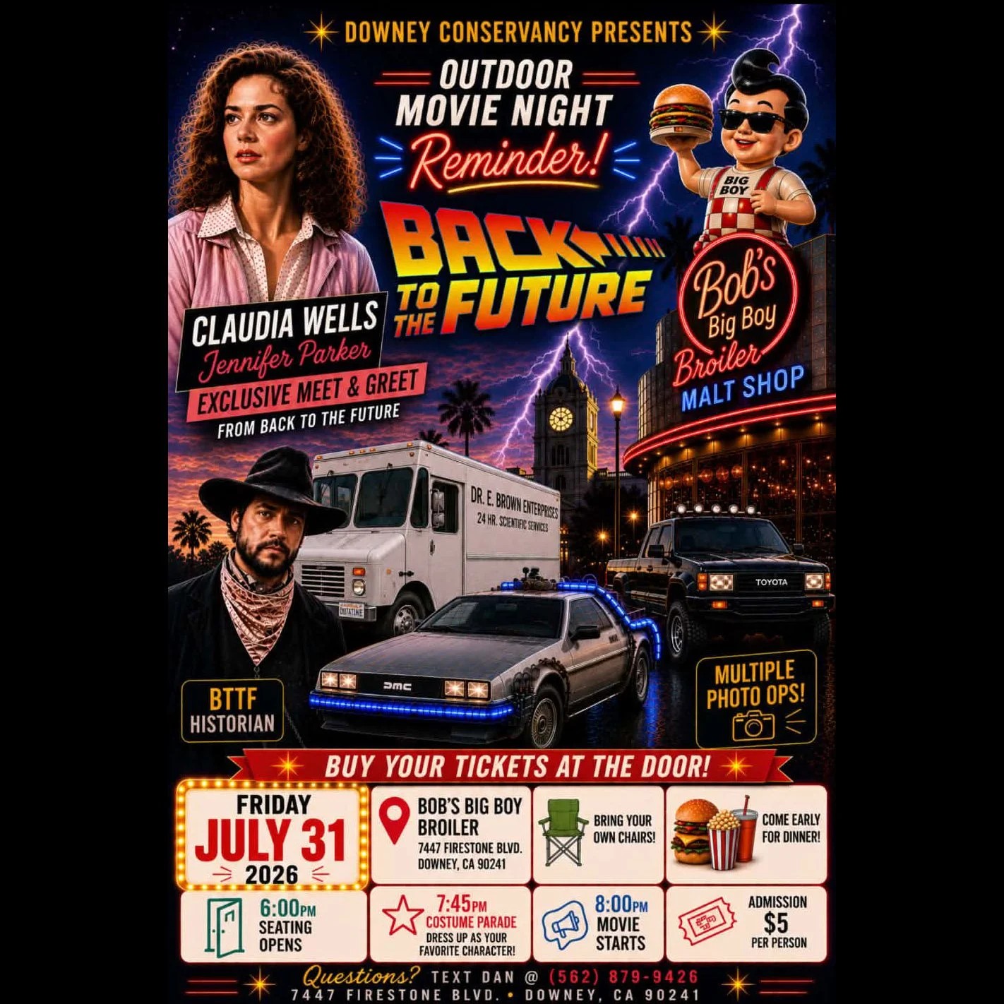 Meet Michael Klastorin &amp; Claudia Wells at an outdoor screening of Back to the Future July 31, 2026 — Downey, California