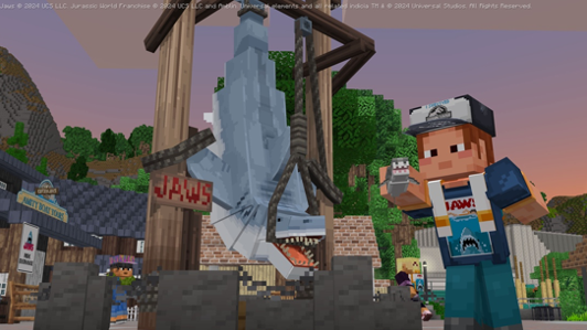 Jaws Ride Minecraft Back to the Future™ — Minecraft x Universal Studios Experience Brings ...