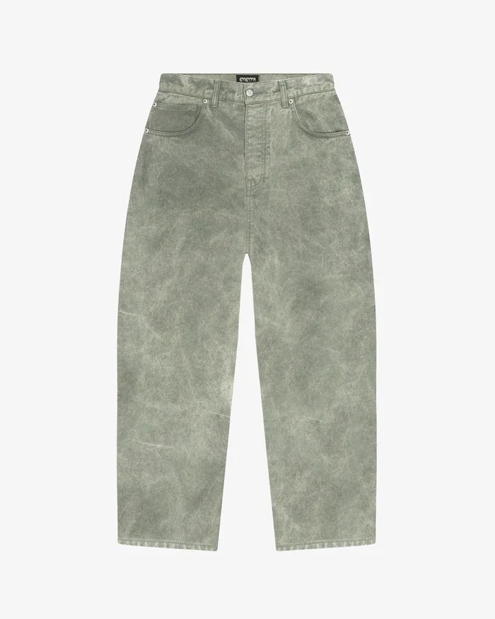 EMENTA SB - Bonga Patch Pants - Green Washed